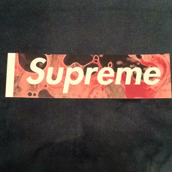 supreme blood and sperm sticker